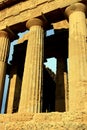 Temple columns detail. Agrigento - Sicily Royalty Free Stock Photo