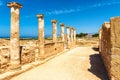 Temple columns. Kato Paphos Royalty Free Stock Photo