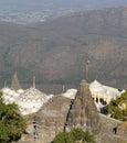 Temple complex on the holy Girnar top in Gujarat Royalty Free Stock Photo