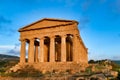 Temple of Concordia (Tempio della Concordia). Valle dei Templi (Valley of the Temples). Agrigento Sicily Italy Royalty Free Stock Photo