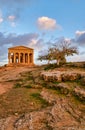 Temple of Concordia (Tempio della Concordia). Valle dei Templi (Valley of the Temples). Agrigento Sicily Italy Royalty Free Stock Photo