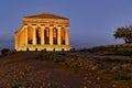 Temple of Concordia (Tempio della Concordia). Valle dei Templi (Valley of the Temples). Agrigento Sicily Italy Royalty Free Stock Photo