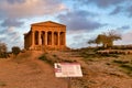 Temple of Concordia (Tempio della Concordia). Valle dei Templi (Valley of the Temples). Agrigento Sicily Italy Royalty Free Stock Photo