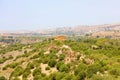 Temple of Concordia and vegetation in Valley of the Temples, Agrigento, Sicily Royalty Free Stock Photo