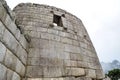 The Temple of the Condor, a ceremonial building at Machu Picchu, an ancient Inca archaeological site near Cusco, Peru Royalty Free Stock Photo