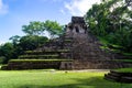 Temple of cross in Palenque archaeological site in Mexico Royalty Free Stock Photo