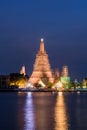 Temple of dawn (wat arun) in bangkok ,thailand renovate and repa Royalty Free Stock Photo