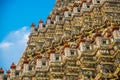 The Temple of Dawn Wat Arun and a beautiful blue sky in Bangkok, Thailand Royalty Free Stock Photo