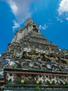 The Temple of Dawn Wat Arun and blue sky in Bangkok, Thailand Royalty Free Stock Photo