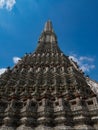 The Temple of Dawn Wat Arun and blue sky in Bangkok, Thailand Royalty Free Stock Photo