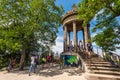 The Temple de la Sibylle in Parc des Buttes Chaumont Royalty Free Stock Photo