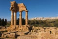 The temple of the Dioscuri Royalty Free Stock Photo