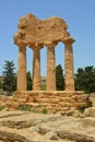 The Temple of Dioscuri Castor and Pollux Agrigento Royalty Free Stock Photo