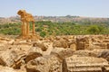 Temple of Dioscuri Castor and Pollux. Famous ancient ruins in Valley of the Temples, Agrigento, Sicily, Italy. UNESCO World Royalty Free Stock Photo