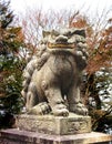 Temple dog, Mount Hiei, Shiga, Japan Royalty Free Stock Photo