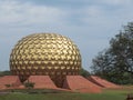 Temple dome at Auroville in Tamil Nadu Royalty Free Stock Photo