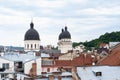 Temple domes. Ancient houses of the Ukrainian city of Lvov