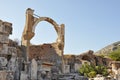 Temple of Domitian or the Sebastoi, Curetes Street, Ephesus, Selcuk, Turkey Royalty Free Stock Photo