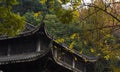 Closeup of Chinese temple eaves Royalty Free Stock Photo