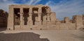 The Temple of Edfu in Edfu, Egypt external daylight view showing the birth house (mammisi of Edfu Temple )