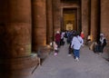 The Temple of Edfu in Edfu, Egypt main entrance corridor