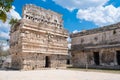 Temple with elaborate carvings at the ancient mayan city of Chichen Itza in Mexico Royalty Free Stock Photo