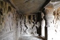 Temple of Ellora caves, the rock-cut temples, AURANGABAD, MAHARASHTRA in India