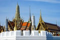 Temple of the Emerald Buddha or Wat Phra Keaw a landmark for tourists, Bangkok, Thailand Royalty Free Stock Photo