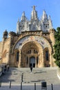 The Temple Expiatori del Sagrat Cor on the summit of Mount Tibidabo in Barcelona, Catalonia, Spain Royalty Free Stock Photo