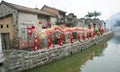 The Temple Fair in chinese village Royalty Free Stock Photo