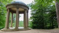 Temple of Fame on the hilltop overlooking Studley Royal Water Garden, near Ripon, England Royalty Free Stock Photo