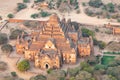 Temple field of Bagan at sunrise Royalty Free Stock Photo