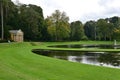 Temple, Fountains Abbey and Studley Royal Water Garden, nr Ripon, North Yorkshire, England, UK Royalty Free Stock Photo