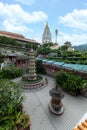 The garden against the Pagoda located in the Kek Lok Si temple, Temple of Supreme Bliss , in Penang Royalty Free Stock Photo