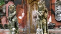 A temple gate at holy water temple on bali