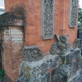 temple gates or buildings with Balinese ornaments Royalty Free Stock Photo