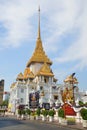 Temple of the Golden Buddha Wat Traimit on a sunny afternoon, Bangkok. Thailand Royalty Free Stock Photo