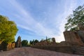 Temple of the Golden Mount is an ancient temple and is also an important tourist attraction of Phra Nakhon Si Ayutthaya Royalty Free Stock Photo