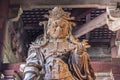 A temple guardian in the Daibutsu-den Hall Hall of the Great Buddha in Nara, Japan