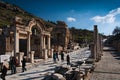 Temple of Hadrian, Ephesus, at sunset Royalty Free Stock Photo