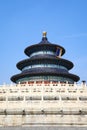 Temple of heaven or `Tiantan` pagoda with blue sky in Beijing 2019