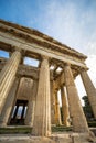 The Temple of Hephaestus in ancient market agora under the rock of Acropolis, Athens. Royalty Free Stock Photo