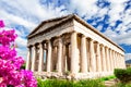 The Famous Hephaistos temple on the Agora in Athens, the capital of Greece Royalty Free Stock Photo