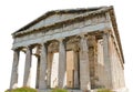 He Temple of Hephaestus or Hephaisteion also `Hephesteum` isolated on white backgound.