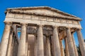 The Temple of Hephaestus or Hephaisteion or earlier as the Theseion a well-preserved Greek temple. It is a Doric peripteral temple