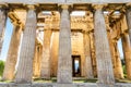 Temple of Hephaestus in sun light, Athens, Greece