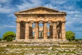 Temple of Hera at famous Paestum Archaeological Site, Campania, Italy Royalty Free Stock Photo