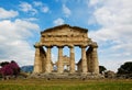 Temple of Hera at famous Paestum Archaeological UNESCO World Her Royalty Free Stock Photo