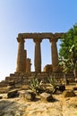 Temple of Hera, Juno, Lacinia at Agrigento Valley of the Temple, Sicily Royalty Free Stock Photo