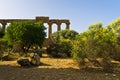 Temple of Hera, Juno, Lacinia at Agrigento Valley of the Temple, Sicily Royalty Free Stock Photo